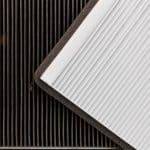new vs old cabin air filter comparison from a car