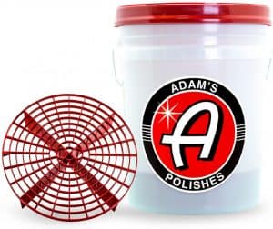 Motor Hills | Car Care Products You Need to Have Adam's Grit Guard Wash Bucket with Lid - Professional, Heavy Duty 5 Gallon Detailing Bucket