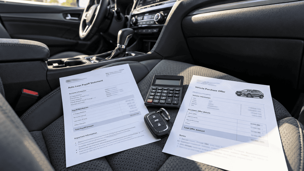 Motor Hills | What to Do When Your Car Isn't Worth Fixing (and How to Know) Lender payoff statement and vehicle offer compared to calculate car equity