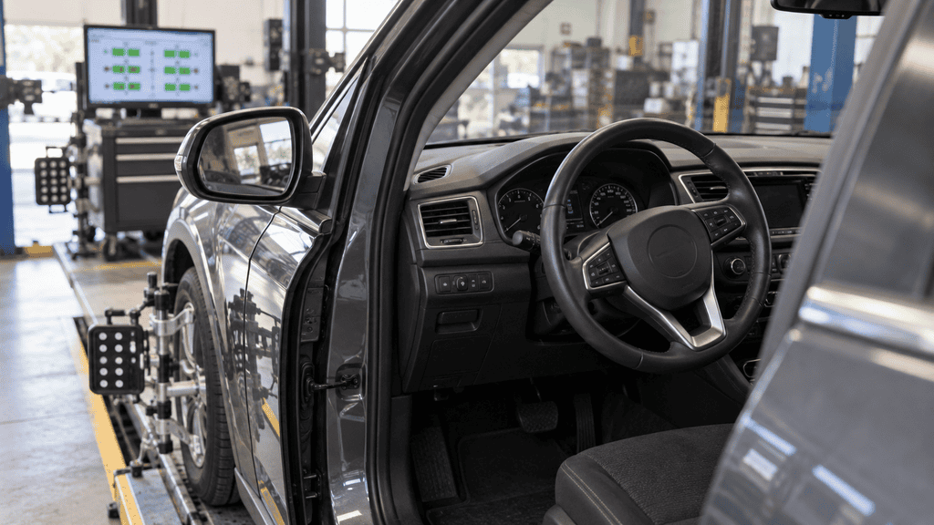 Off-center steering wheel after alignment while alignment equipment appears within spec