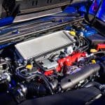 Subaru WRX STi close of the engine with EJ20 EJ25 Motore Engine