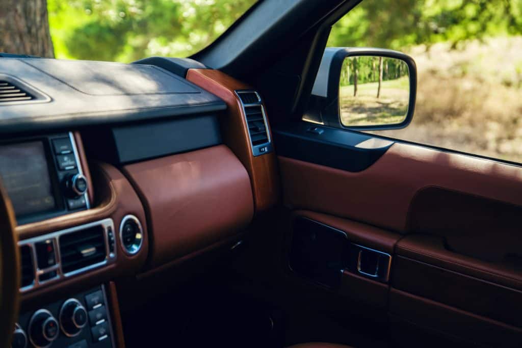 Leather car interior