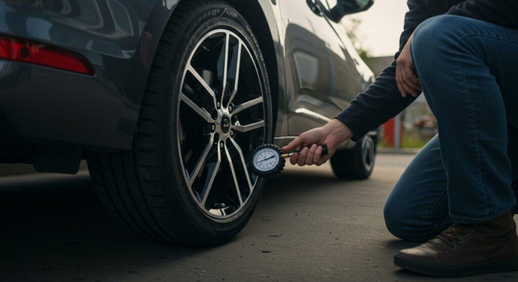 checking of tire pressure