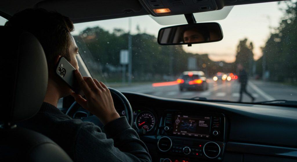 Making a phone call while driving