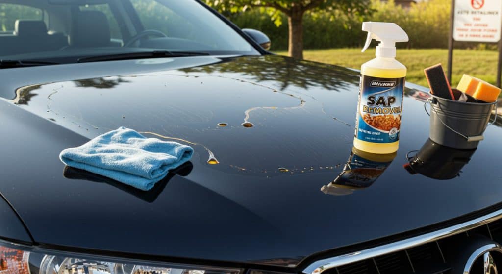 Motor Hills | How to Remove Tree Sap Off Your Car Without Ruining Your Paint tree sap removed with faint marks