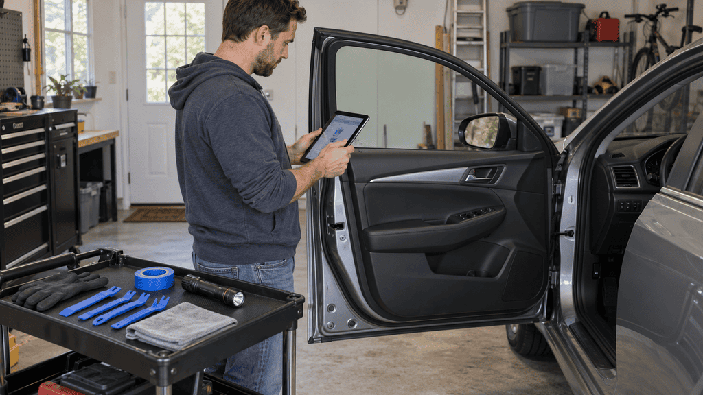 Motor Hills | How to Fix a Car Door That Won't Open from the Inside Checking vehicle-specific instructions before removing a car door trim panel
