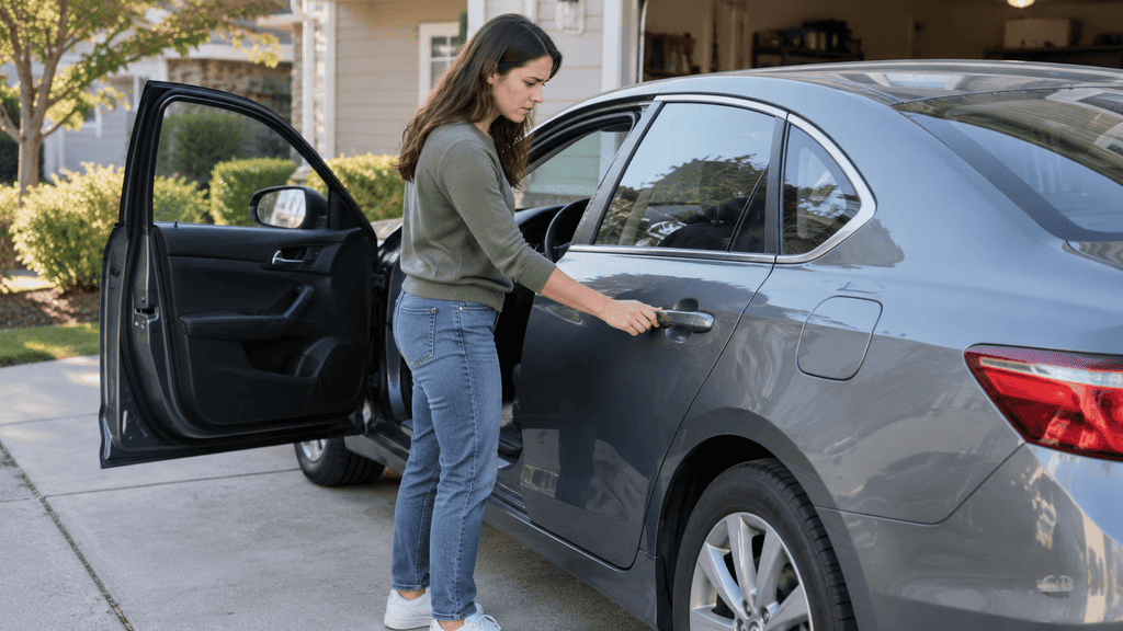 Motor Hills | How to Fix a Car Door That Won't Open from the Inside Person checking a stuck car door that will not open from either side