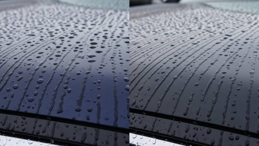 water behavior between graphene and ceramic coating