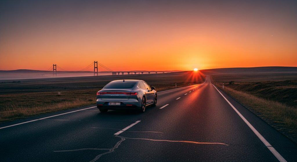 Motor Hills | Solid-State Batteries: How They Could Change the Next Generation of EVs ev that uses solid-state batteries driving on a highway