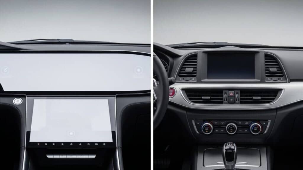 physical buttons or touchscreen for modern vehicles