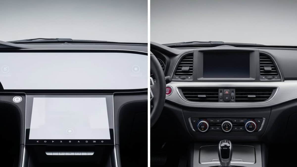 touchscreen or physical buttons for modern vehicles