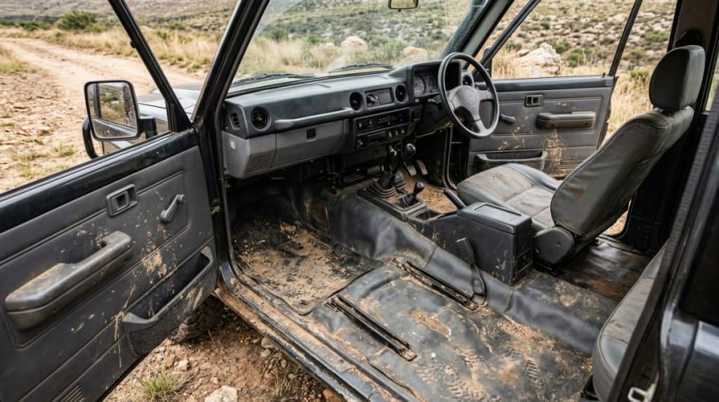 Motor Hills | Moab 2026: 5 Breakthrough Off-Road Trends from the 60th Anniversary Easter Jeep Safari Easy-clean off-road interior with washable flooring and drain-style design