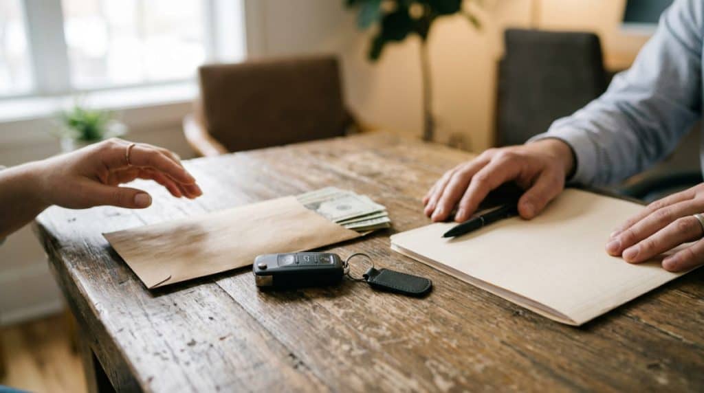 Motor Hills | What Is GAP Insurance, and When Is It Actually Worth It? Paid-off car keys on a table to represent lower loan risk and less need for GAP Insurance