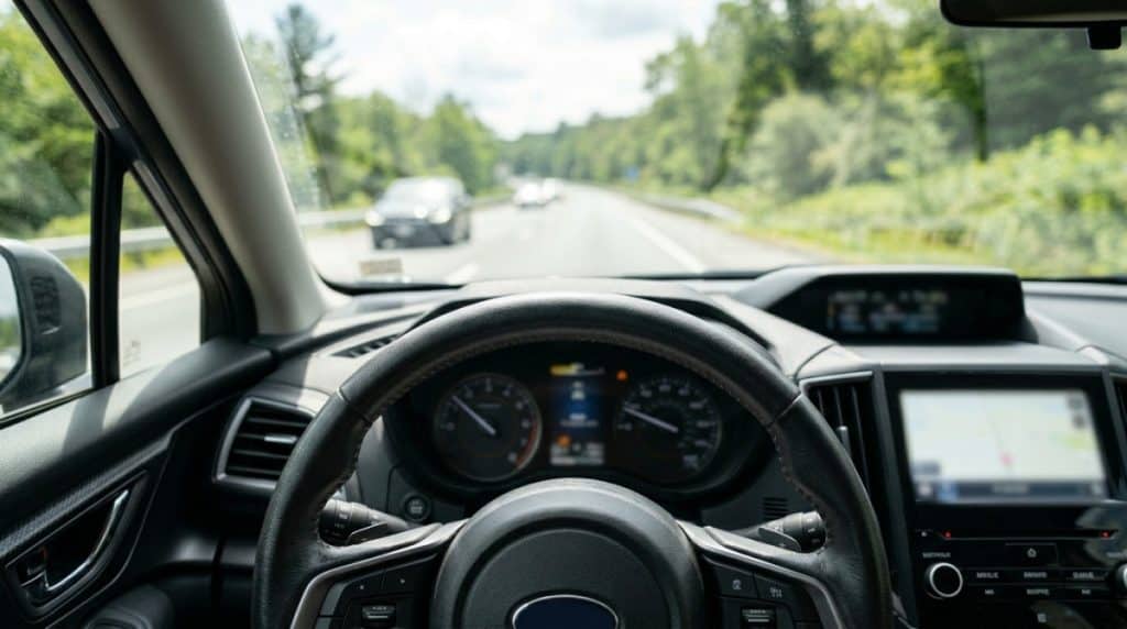 Reduced Engine Power - Instrument cluster glow with a warning indicator blurred to represent reduced power mode