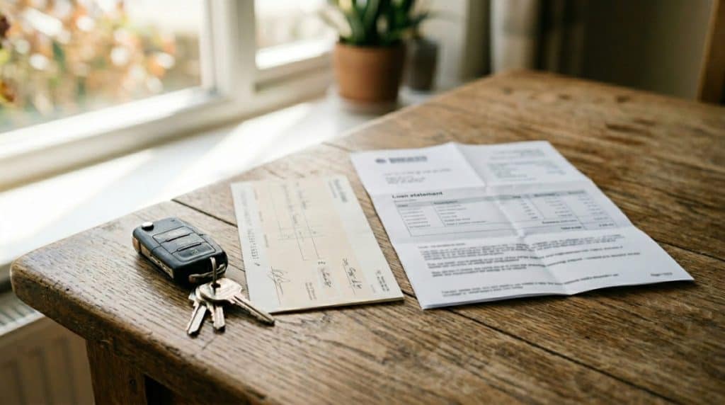 Motor Hills | What Is GAP Insurance, and When Is It Actually Worth It? Insurance check and auto loan paperwork side by side to show the gap between value and payoff about GAP Insurance