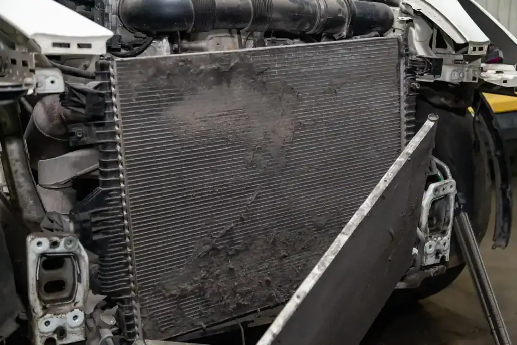 broken or dirty car condenser