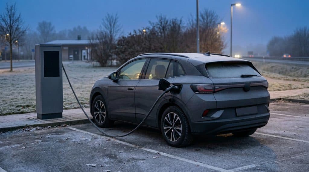 Motor Hills | What Does EV Battery Preconditioning Means? Electric crossover charging in cold weather while the battery preconditions